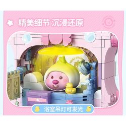 TOP TOY TC2330 2330 ZANMANG LOOPY THÚ VỊ CHÚ GẤU TRÚC LAO VÀO TRANH GIÀNH VÀNG bộ đồ chơi xếp lắp ráp ghép mô hình 380 khối