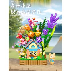 DUOMAIKA D2012 2012 CABIN RỪNG CỦA GẤU bộ đồ chơi xếp lắp ráp ghép mô hình FOREST HOUSE