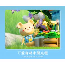 DUOMAIKA D2012 2012 CABIN RỪNG CỦA GẤU bộ đồ chơi xếp lắp ráp ghép mô hình FOREST HOUSE