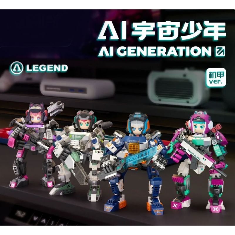 FUNIFY W9030 9030 AI UNIVERSE BOY MECHA 4 LOẠI bộ đồ chơi xếp lắp ráp ghép mô hình