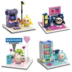 WISE BLOCK AULDEY HA392101 392101 TIỆC DANXIAO CẢNH NHẬN PHÒNG ĐẢO 4 LOẠI DANXIAOHEI VÀ GIAN HÀNG DJ DANXIAOFEN BIỂN CHỈ ĐƯỜNG DANXIAOHUANG MÁY CHƠI ĐIỆN TỬ DANXIAOLAN BÁN TỰ ĐỘNG bộ đồ chơi xếp lắp ráp ghép mô hình Movie & Game Phim Và Trò Chơi