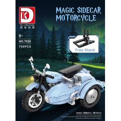 DK 7038 XE MÁY SIDECAR MA THUẬT CỦA HAGRID bộ đồ chơi xếp lắp ráp ghép mô hình Harry Potter MAGIC SIDECAR MOTORCYCLE Chú Bé Phù Thủy 700 khối