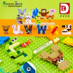 DK 5004 HÌNH CHỮ ĐỘNG VẬT NGỘ NGHĨNH bộ đồ chơi xếp lắp ráp ghép mô hình Creator ANIMALS BRICK Sáng Tạo 1151 khối