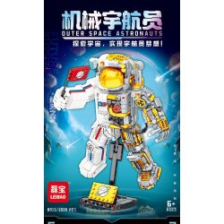 LEIBAO 8015 PHI HÀNH GIA CƠ KHÍ bộ đồ chơi xếp lắp ráp ghép mô hình OUTER SPACE ASTRONAUTS 1038 khối