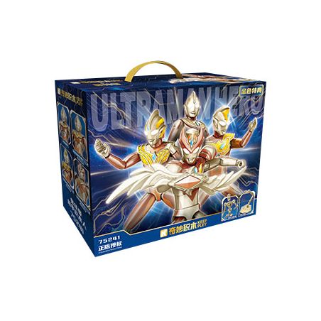KEEPPLEY 75241 ULTRAMAN SIÊU GIÁP VÀNG TẶNG ÁNH SÁNG TỎA bộ đồ chơi xếp lắp ráp ghép mô hình Movie & Game Phim Và Trò Chơi