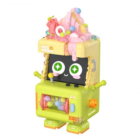 WEILE CREATION 2174 QUẦY TRÁNG MIỆNG CHANH VANI bộ đồ chơi xếp lắp ráp ghép mô hình ICE CREAM 656 khối