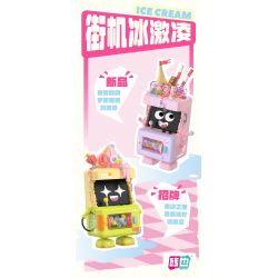 WEILE CREATION 2175 DESSERT INN GẶP GỠ VỚI BỘT KHOAI MÔN bộ đồ chơi xếp lắp ráp ghép mô hình ICE CREAM 623 khối