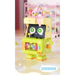 WEILE CREATION 2175 DESSERT INN GẶP GỠ VỚI BỘT KHOAI MÔN bộ đồ chơi xếp lắp ráp ghép mô hình ICE CREAM 623 khối