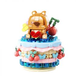 GEKKOSHA 802027 BÁNH BẬP BÊNH THÚ CƯNG DỄ THƯƠNG CHÚ GẤU ANH ĐÀO SAY RƯỢU bộ đồ chơi xếp lắp ráp ghép mô hình Arts & Crafts SHAKE