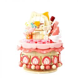 GEKKOSHA 802028 BÁNH LẮC THÚ CƯNG DỄ THƯƠNG BÉ MEO VỚI VỎ SỮA DÂU bộ đồ chơi xếp lắp ráp ghép mô hình Arts & Crafts SHAKE