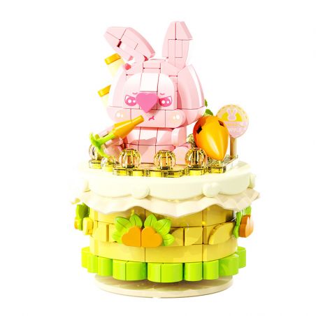 GEKKOSHA 802029 CHIẾC BÁNH BẬP BÊNH NHỎ XINH SOUFFLÉ VÀ CARROT BUNNY bộ đồ chơi xếp lắp ráp ghép mô hình Arts & Crafts SHAKE