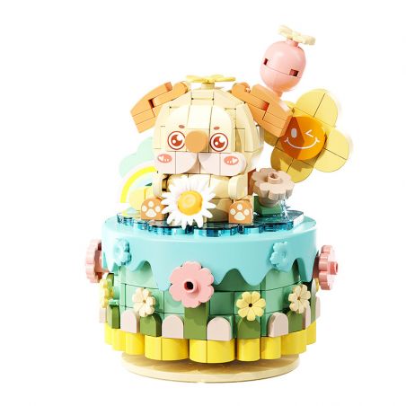 GEKKOSHA 802030 BÁNH BẬP BÊNH THÚ CƯNG DỄ THƯƠNG CHÚ CHÓ NHỎ NGỰC DÀY MÀU XANH BĂNG GIÁ bộ đồ chơi xếp lắp ráp ghép mô hình Arts & Crafts SHAKE