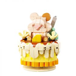 GEKKOSHA 802032 BÁNH LẮC THÚ CƯNG DỄ THƯƠNG CHUỘT HAMSTER NỬA MIỆNG PHÔ MAI bộ đồ chơi xếp lắp ráp ghép mô hình Arts & Crafts SHAKE