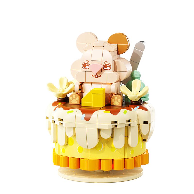 GEKKOSHA 802032 BÁNH LẮC THÚ CƯNG DỄ THƯƠNG CHUỘT HAMSTER NỬA MIỆNG PHÔ MAI bộ đồ chơi xếp lắp ráp ghép mô hình Arts & Crafts SHAKE