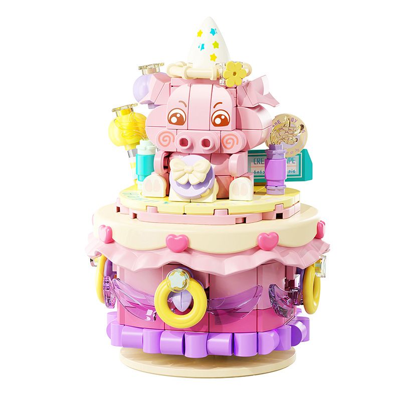 GEKKOSHA 802034 BÁNH BẬP BÊNH NHỎ XINH HEO NHO BƠ bộ đồ chơi xếp lắp ráp ghép mô hình Arts & Crafts SHAKE