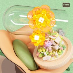 GEKKOSHA 804214 NGHỆ SĨ PIANO DƯỚI NHỮNG BÔNG HOA bộ đồ chơi xếp lắp ráp ghép mô hình Arts & Crafts