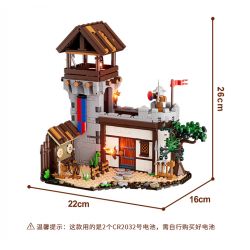 LUMIBRICKS FUNWHOLE F9048 9048 THỜI TRUNG CỔ SÂN TẬP BINH SĨ bộ đồ chơi xếp lắp ráp ghép mô hình Medieval Castle Chiến Tranh Trung Cổ 964 khối