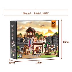 LUMIBRICKS FUNWHOLE F9048 9048 THỜI TRUNG CỔ SÂN TẬP BINH SĨ bộ đồ chơi xếp lắp ráp ghép mô hình Medieval Castle Chiến Tranh Trung Cổ 964 khối