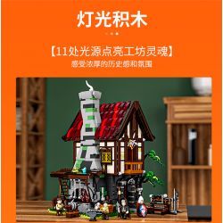 LUMIBRICKS FUNWHOLE F9040 9040 THỜI TRUNG CỔ LÒ RÈN bộ đồ chơi xếp lắp ráp ghép mô hình Medieval Castle Chiến Tranh Trung Cổ 1595 khối