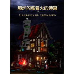 LUMIBRICKS FUNWHOLE F9040 9040 THỜI TRUNG CỔ LÒ RÈN bộ đồ chơi xếp lắp ráp ghép mô hình Medieval Castle Chiến Tranh Trung Cổ 1595 khối