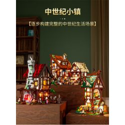 LUMIBRICKS FUNWHOLE F9040 9040 THỜI TRUNG CỔ LÒ RÈN bộ đồ chơi xếp lắp ráp ghép mô hình Medieval Castle Chiến Tranh Trung Cổ 1595 khối