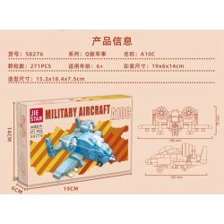 JIESTAR 58276 MÁY BAY TẤN CÔNG A-10 bộ đồ chơi xếp lắp ráp ghép mô hình Military Army Quân Sự Bộ Đội 271 khối