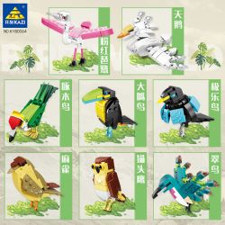 Kazi KY80064 80064 OPERATION BRIGHT WINGS 8 MẪU DIỆC HỒNG THIÊN NGA CHIM GÕ KIẾN TUCAN ĐƯỜNG SẺ CÚ BÓI CÁ bộ đồ chơi xếp lắp ráp ghép mô hình Creator Sáng Tạo