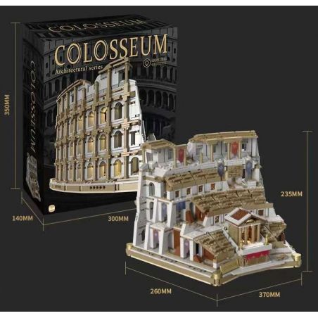 ZOIN GK201 ĐẤU TRƯỜNG LA MÃ bộ đồ chơi xếp lắp ráp ghép mô hình Creator COLOSSEUM Sáng Tạo