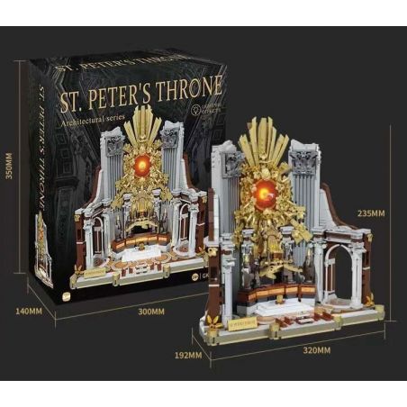ZOIN GK202 NGAI VÀNG CỦA THÁNH PETER bộ đồ chơi xếp lắp ráp ghép mô hình Creator ST. PETER'S THRONE Sáng Tạo