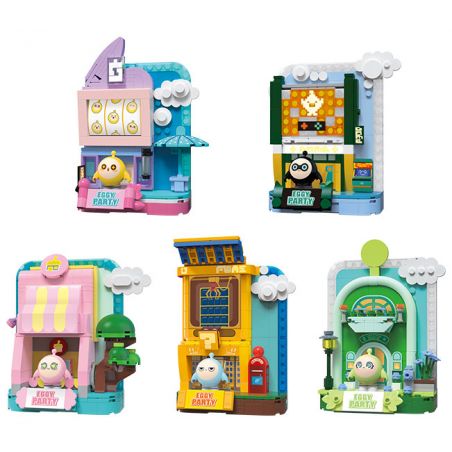 WISE BLOCK AULDEY HA392104 392104 BỮA TIỆC EGGMAN 5 LOẠI CẢNH ĐƯỜNG PHỐ NỔI DANXIAO HUANG VÀ HUANXIN HUT HEI VIDEO GAME DANXIAOFENG SHOP LAN BLIND BOX XIAOLU MANOR HUT. bộ đồ chơi xếp lắp ráp ghép mô hình Movie & Game Phim Và Trò Chơi
