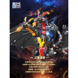 ZHEGAO 662035 RỒNG BA ĐẦU bộ đồ chơi xếp lắp ráp ghép mô hình HYDREIGON DRAGON 1400 khối
