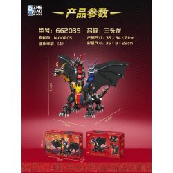 ZHEGAO 662035 RỒNG BA ĐẦU bộ đồ chơi xếp lắp ráp ghép mô hình HYDREIGON DRAGON 1400 khối