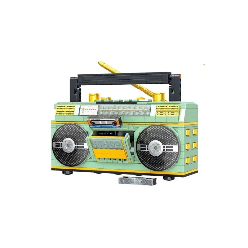 GAOMISI T2111 2111 ĐÀI PHÁT THANH CỔ ĐIỂN bộ đồ chơi xếp lắp ráp ghép mô hình VINTAGE RADIO 781 khối