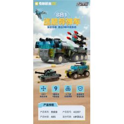 KEEPPLEY 42207 PHẢN ỨNG PHỐI HỢP 8 TỔ XE TÊN LỬA HÀNH TRÌNH bộ đồ chơi xếp lắp ráp ghép mô hình Military Army Quân Sự Bộ Đội