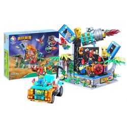 JIALE SPECIAL 57002 CRAZY TRIBE SÂN KHẤU TIỆC HỘI HÓA TRANG bộ đồ chơi xếp lắp ráp ghép mô hình 635 khối