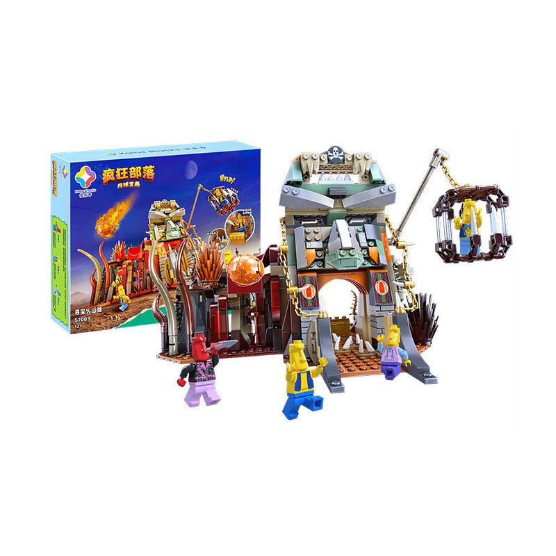 JIALE SPECIAL 57003 BỘ LẠC ĐIÊN TRUY TÌM KHO BÁU Ở THÀNH PHỐ NÚI LỬA bộ đồ chơi xếp lắp ráp ghép mô hình 573 khối