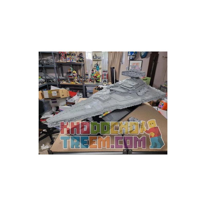 REBRICKABLE MOC-23104 23104 MOC23104 non  CƯỠNG CHẾ SAO HOÀNG ĐẾ 77525 bộ đồ chơi xếp lắp ráp ghép mô hình Star Wars ISD INTIMIDATOR 77525 Chiến Tranh Giữa Các Vì Sao 19579 khối