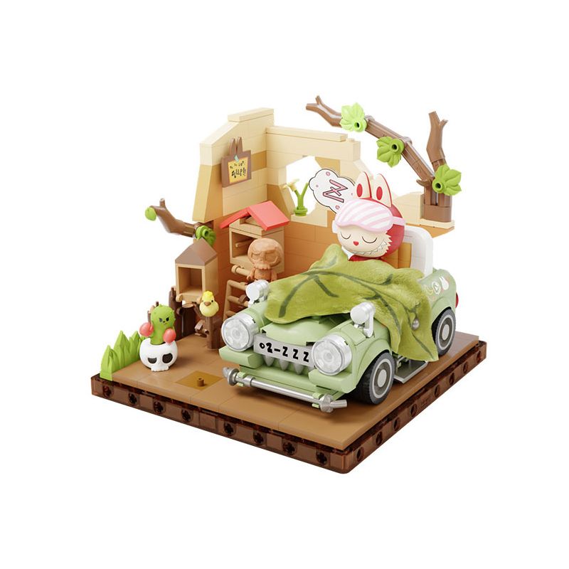 POP MART P10006 10006 CĂN CỨ BÍ MẬT CỦA KHU RỪNG QUÁI VẬT GIỜ NGỦ TRƯA bộ đồ chơi xếp lắp ráp ghép mô hình NAPPING TIME 452 khối