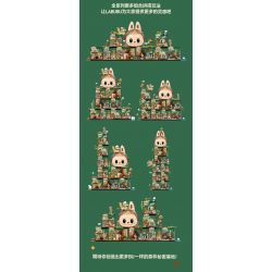 POP MART P10006 10006 CĂN CỨ BÍ MẬT CỦA KHU RỪNG QUÁI VẬT GIỜ NGỦ TRƯA bộ đồ chơi xếp lắp ráp ghép mô hình NAPPING TIME 452 khối