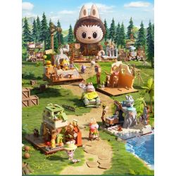 POP MART P10006 10006 CĂN CỨ BÍ MẬT CỦA KHU RỪNG QUÁI VẬT GIỜ NGỦ TRƯA bộ đồ chơi xếp lắp ráp ghép mô hình NAPPING TIME 452 khối