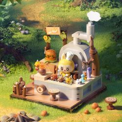 POP MART P10007 10007 CĂN CỨ BÍ MẬT TRONG RỪNG QUÁI VẬT ẨM THỰC THIÊN TÀI bộ đồ chơi xếp lắp ráp ghép mô hình GENIUS COOK 506 khối