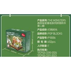 POP MART P10007 10007 CĂN CỨ BÍ MẬT TRONG RỪNG QUÁI VẬT ẨM THỰC THIÊN TÀI bộ đồ chơi xếp lắp ráp ghép mô hình GENIUS COOK 506 khối