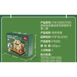 POP MART P10008 10008 CĂN CỨ BÍ MẬT TRONG RỪNG QUÁI VẬT TRUY TÌM KHO BÁU TRÊN BIỂN bộ đồ chơi xếp lắp ráp ghép mô hình SEASIDE PRIZES 451 khối