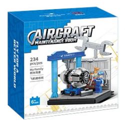 PANTASY 11025 XÂY DỰNG NHỮNG GIẤC MƠ TRÊN BẦU TRỜI XANH SÁNG TẠO VĂN HÓA CỦA XIAMEN AIRLINES CẢNH NHỎ VỀ BẢO TRÌ MÁY BAY bộ đồ chơi xếp lắp ráp ghép mô hình City Thành Phố 234 khối