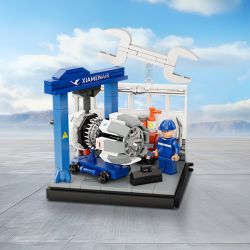 PANTASY 11025 XÂY DỰNG NHỮNG GIẤC MƠ TRÊN BẦU TRỜI XANH SÁNG TẠO VĂN HÓA CỦA XIAMEN AIRLINES CẢNH NHỎ VỀ BẢO TRÌ MÁY BAY bộ đồ chơi xếp lắp ráp ghép mô hình City Thành Phố 234 khối