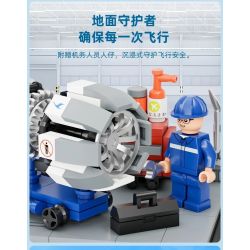 PANTASY 11025 XÂY DỰNG NHỮNG GIẤC MƠ TRÊN BẦU TRỜI XANH SÁNG TẠO VĂN HÓA CỦA XIAMEN AIRLINES CẢNH NHỎ VỀ BẢO TRÌ MÁY BAY bộ đồ chơi xếp lắp ráp ghép mô hình City Thành Phố 234 khối