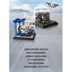 PANTASY 11026 XÂY DỰNG ƯỚC MƠ TRÊN BẦU TRỜI XANH SÁNG TẠO VĂN HÓA CỦA XIAMEN AIRLINES NHỮNG KHUNG CẢNH NHỎ TRONG BUỒNG LÁI MÁY BAY bộ đồ chơi xếp lắp ráp ghép mô hình City Thành Phố 256 khối