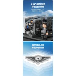 PANTASY 11026 XÂY DỰNG ƯỚC MƠ TRÊN BẦU TRỜI XANH SÁNG TẠO VĂN HÓA CỦA XIAMEN AIRLINES NHỮNG KHUNG CẢNH NHỎ TRONG BUỒNG LÁI MÁY BAY bộ đồ chơi xếp lắp ráp ghép mô hình City Thành Phố 256 khối