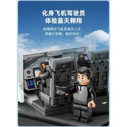 PANTASY 11026 XÂY DỰNG ƯỚC MƠ TRÊN BẦU TRỜI XANH SÁNG TẠO VĂN HÓA CỦA XIAMEN AIRLINES NHỮNG KHUNG CẢNH NHỎ TRONG BUỒNG LÁI MÁY BAY bộ đồ chơi xếp lắp ráp ghép mô hình City Thành Phố 256 khối