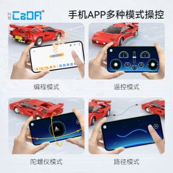 CADA DOUBLEE C51085 51085 PHIÊN BẢN ĐIỀU KHIỂN TỪ XA XE THỂ THAO RED SHADOW 1:20 tỷ lệ 1:20 bộ đồ chơi xếp lắp ráp ghép mô hình Creator Sáng Tạo 328 khối